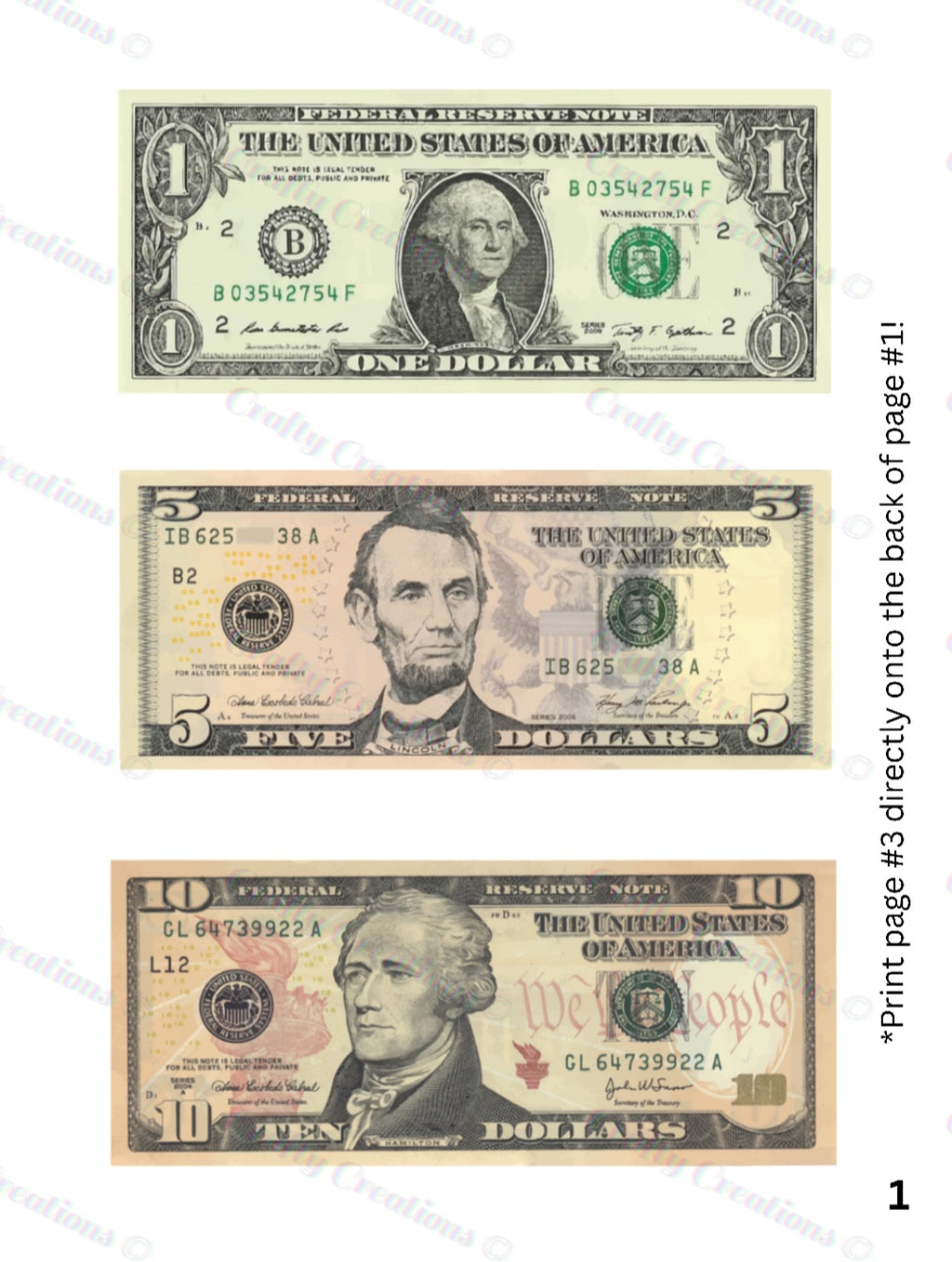 Printable Play Money For Kids