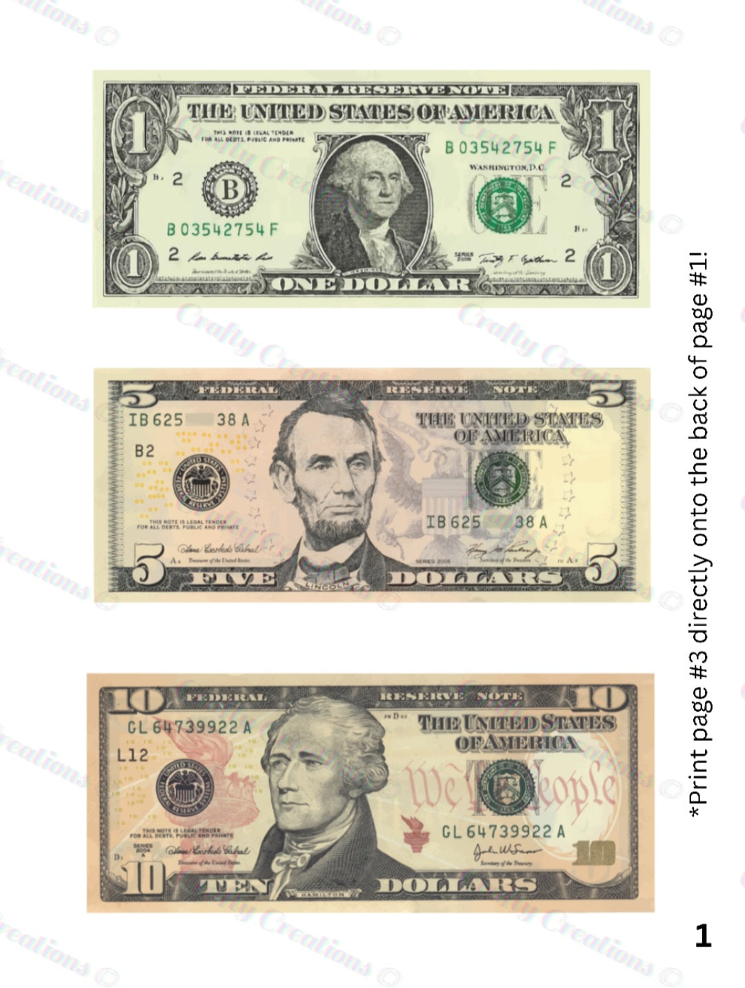 Printable Play Money For Kids