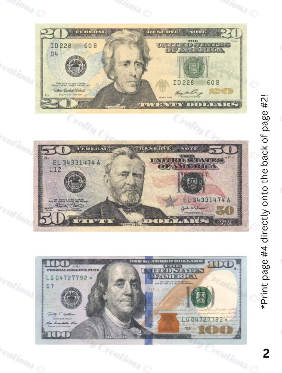 Printable Play Money For Kids